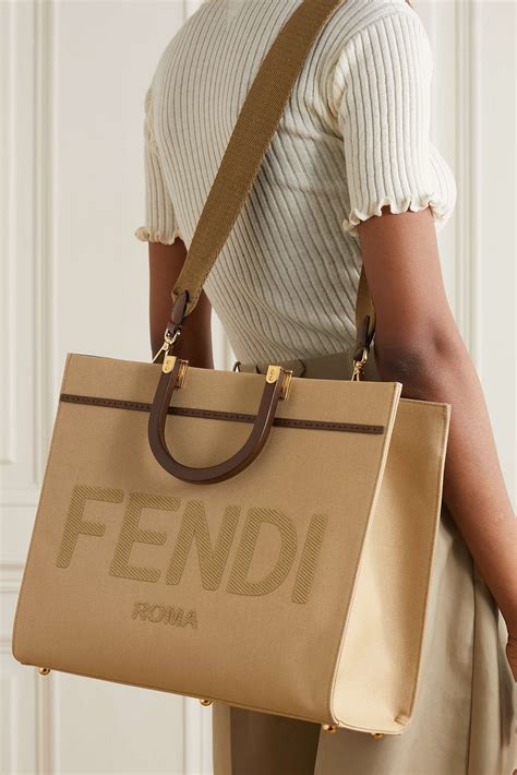 fendi medium sunshine tote bag|fendi sunshine shopper with strap.